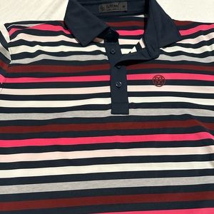 Medium G/Fore Striped polo like new